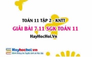 Bài 7.11 SGK Toán 11 Tập 2 Kết nối tri thức